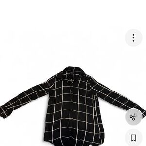 Banana Republic Black and White Plaid Shirt